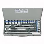 บ๊อกชุด KING TONY ขนาด 1/2" แบบ 6P/12P ลูกบ๊อกมิล/นิ้ว รวม 25 ชิ้น