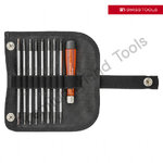 ไขควงชุดเล็ก PB Swiss Tools รุ่น PB 515 พร้อมแกนไขควง ปากแบน แฉก PZ หกเหลี่ยม หัวดาวTorx (9 ตัว/ชุด 16 หัวไขควง)