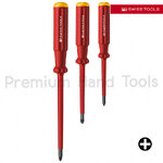 ชุดไขควง PB Swiss Tools รุ่น PB 5544 ปากแฉก เบอร์ 1/2/3 หุ้มฉนวนกันไฟ รวม 3 ตัว/ชุด