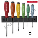 ชุดไขควง PB Swiss Tools รุ่น PB 8440 RB ด้ามยาง หัว Torx พร้อมที่ติดผนัง (6 ตัว/ชุด)