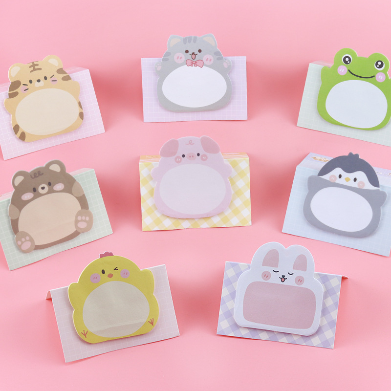 🌈กระดาษบันทึกข้อความ🌈Sticky Note Lovely Animal 8x10cm 20แผ่น📌เลือกลาย ราคา 4 บาท✔️พร้อมส่ง Ohwowshop เครื่องเขียน โพสอิท สวยงาม ข้อความ