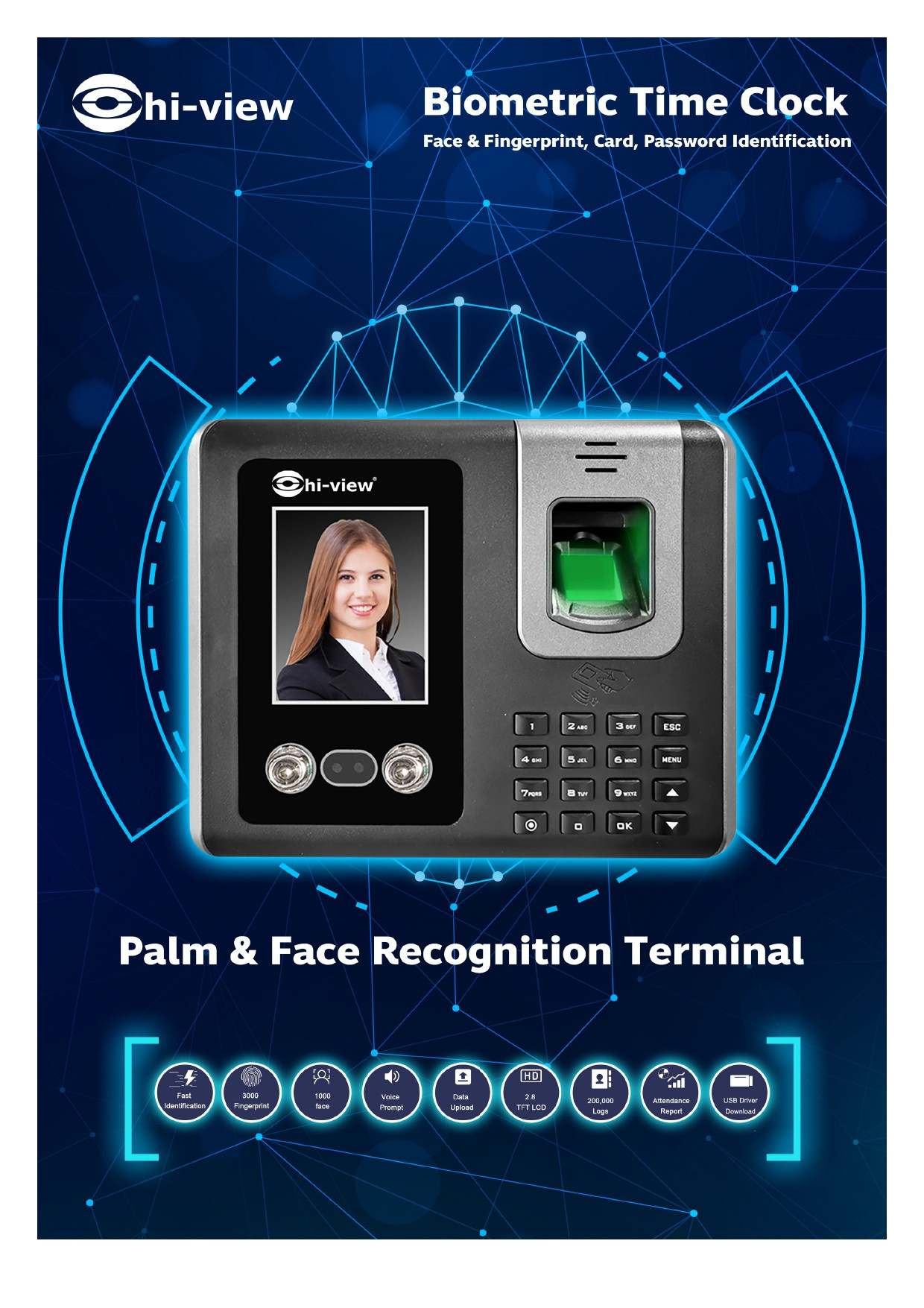 Face Scan Access Control HAC-N41000 Hiview