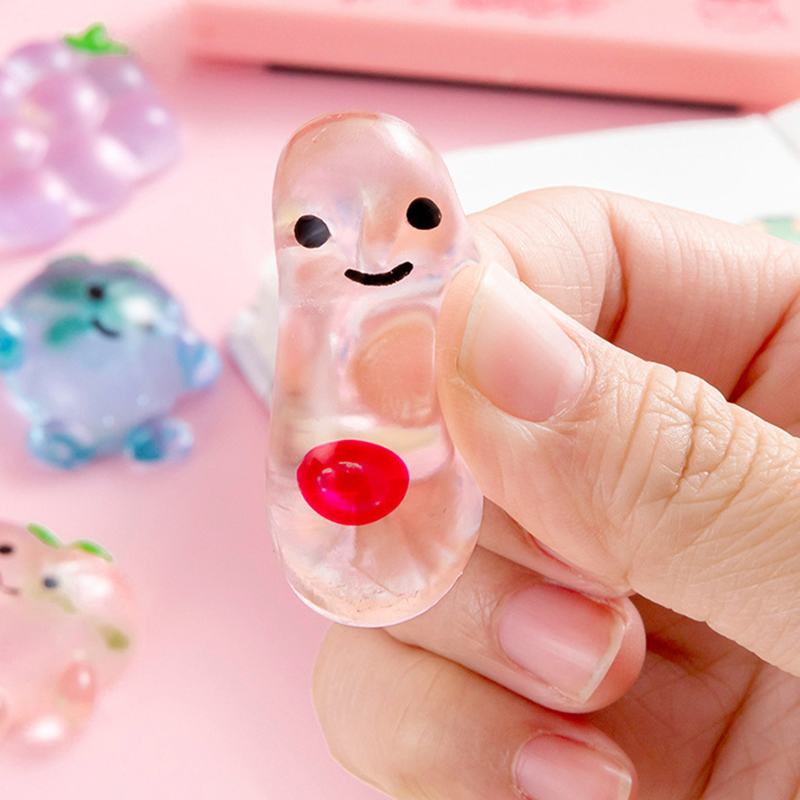 🌈🍇สกุชชี่ตุ๊กตาการ์ตูนผลไม้นุ่มนิ่ม🍊📌สุ่มคละแบบ✅พร้อมส่งในไทย ของเล่นคลายเครียด ของเล่นบีบสกุชชี่