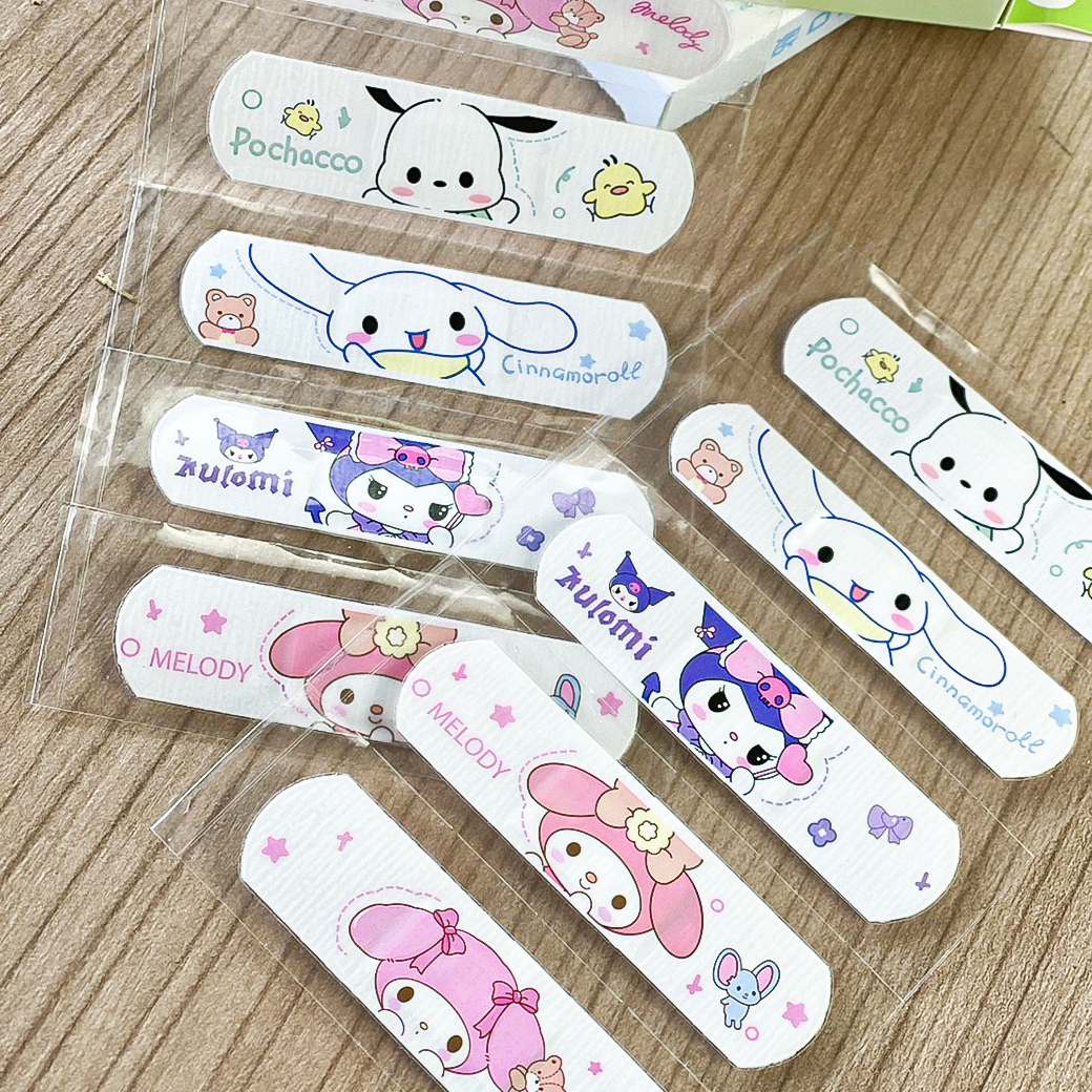 🩹📌ยกกล่อง 20 แผ่น🌈พลาสเตอร์ปิดแผล ลายการ์ตูน ซานริโอ📌สินค้าคละตามแบบ ✔️พร้อมส่งในไทย พลาสเตอร์