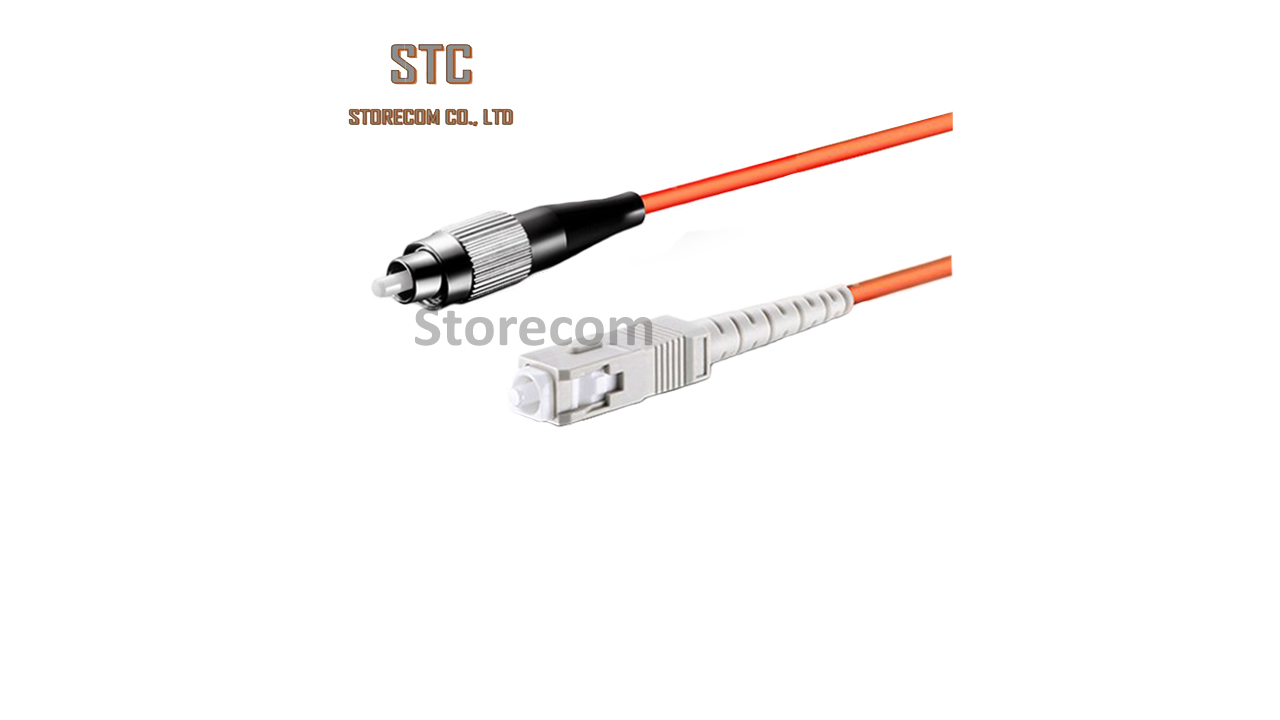 FC-SC Fiber optic patch cord OM2, 50/125μm, Simplex 3.0 mm jacket LSZH