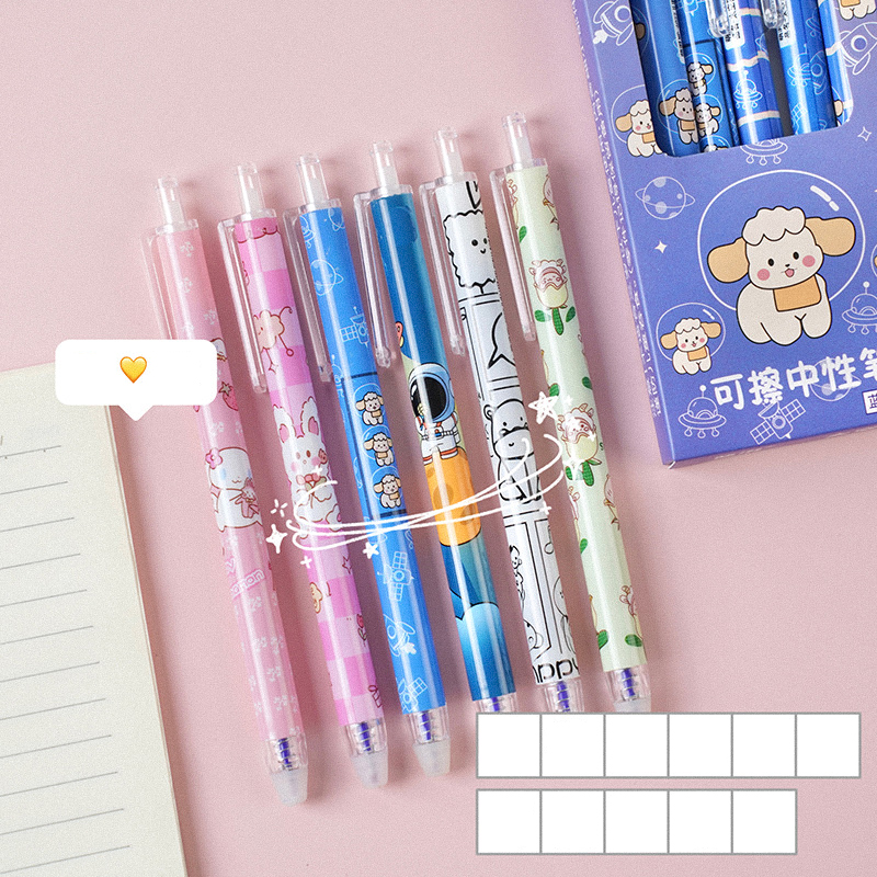 🌈⭐ปากกากดลบได้⭐🌈Pen Cartoon ไส้สีน้ำเงิน 0.5📌คละลายตามแบบ ด้ามละ 5 บาท✔️พร้อมส่ง Ohwowshop ลบได้ ปากกาเจลลบได้ เครื่องเขียน