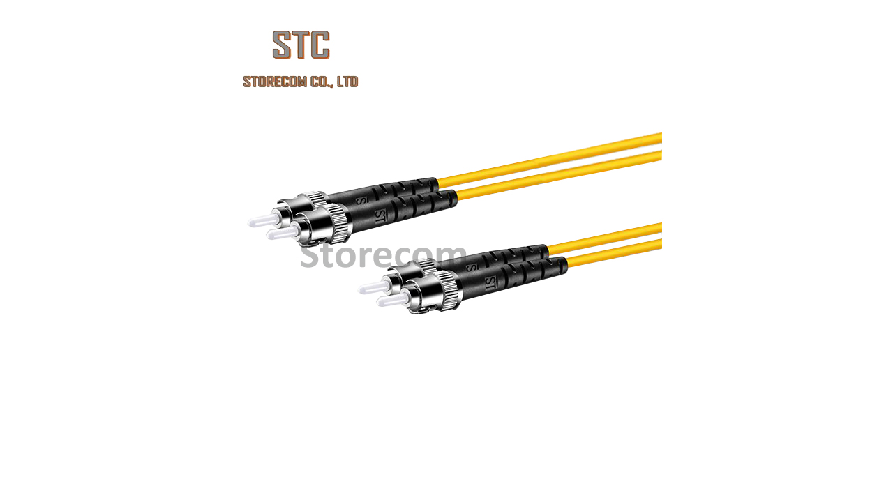 ST-ST Fiber optic patch cord SM, 9/125μm, Duplex 3.0 mm jacket LSZH