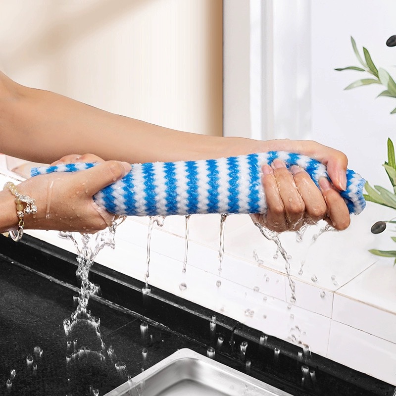 ผ้าเช็ดโต๊ะ ผ้าเช็ดจาน ผ้าทำความสะอาด เนื้อผ้าซับน้ำดี 📌เลือกสี ✔️พร้อมส่ง Ohwowshop ผ้าอเนกประสงค์ ผ้าขี้ริ้ว