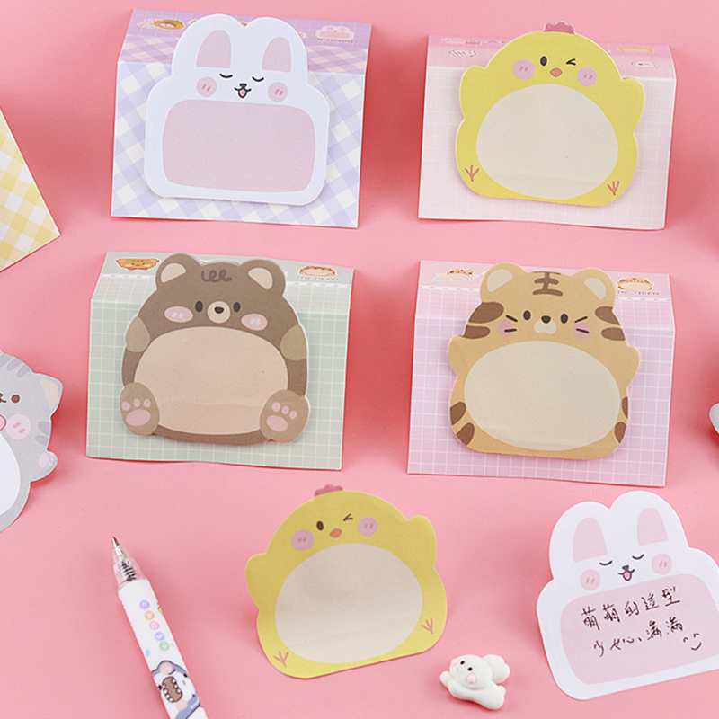 🌈กระดาษบันทึกข้อความ🌈Sticky Note Lovely Animal 8x10cm 20แผ่น📌เลือกลาย ราคา 4 บาท✔️พร้อมส่ง Ohwowshop เครื่องเขียน โพสอิท สวยงาม ข้อความ