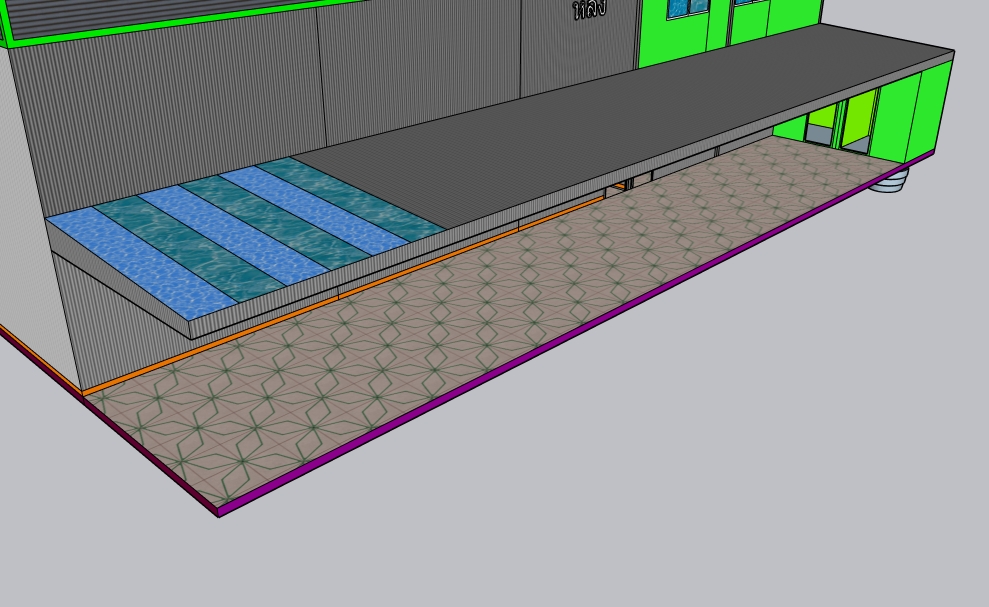 แบบก่อสร้างโกดังเก็บไม้ ออฟฟิศ และบ้านพักคนงานขนาดHW-H (23 x 18 x 7.9)