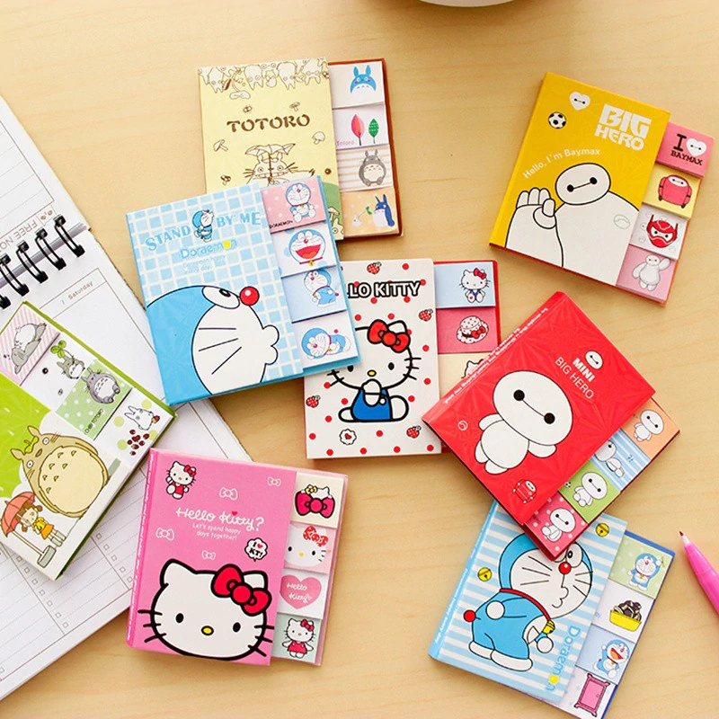 🌈กระดาษโน๊ตกาวในตัว Sticky Note⭐โพสอิทเล่มพับ 100 แผ่น การ์ตูนดัง📌สินค้าพร้อมส่งในไทย post it โพสอิท กระดาษกาว