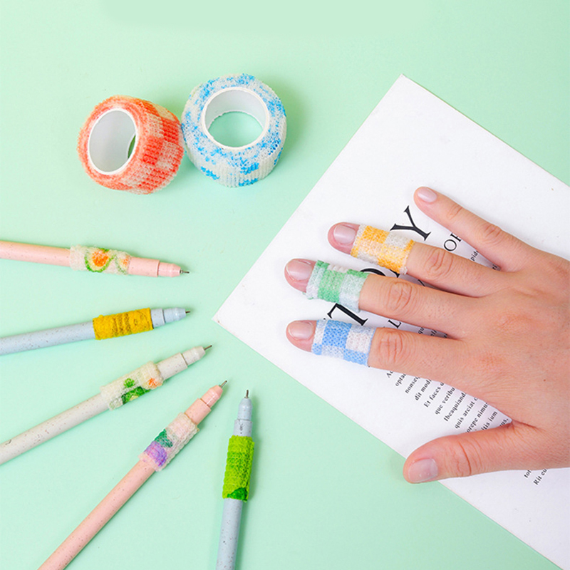 🌈ผ้าล็อก🩹ผ้าพันแผล⭐เทปแบบยืด 2.5cm 2m/4.5m📌เลือกลาย✅พร้อมส่งในไทย การเขียน เทปพันนิ้ว กีฬา