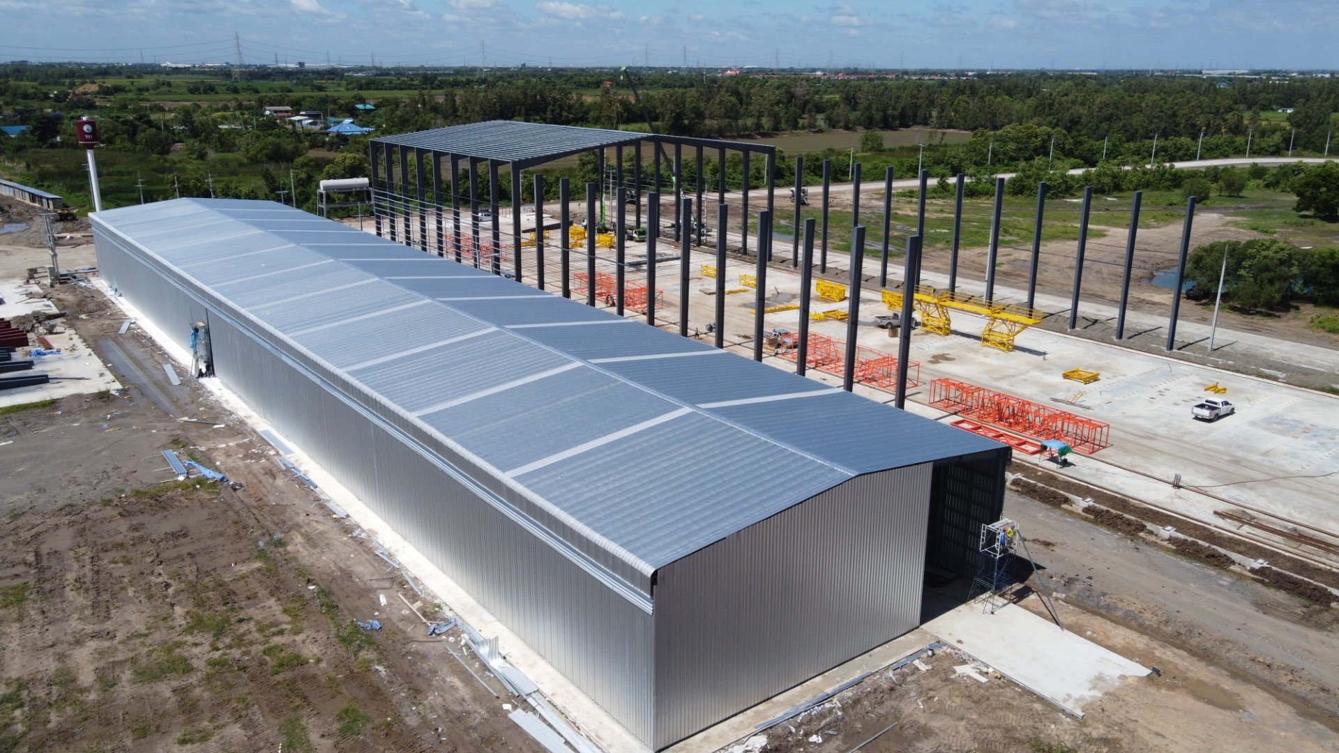 ผลงานโกดังสำเร็จรูป HW-HB 25x68x9.20 เมตร ราคา : ฿6,435,022.80 / หลัง