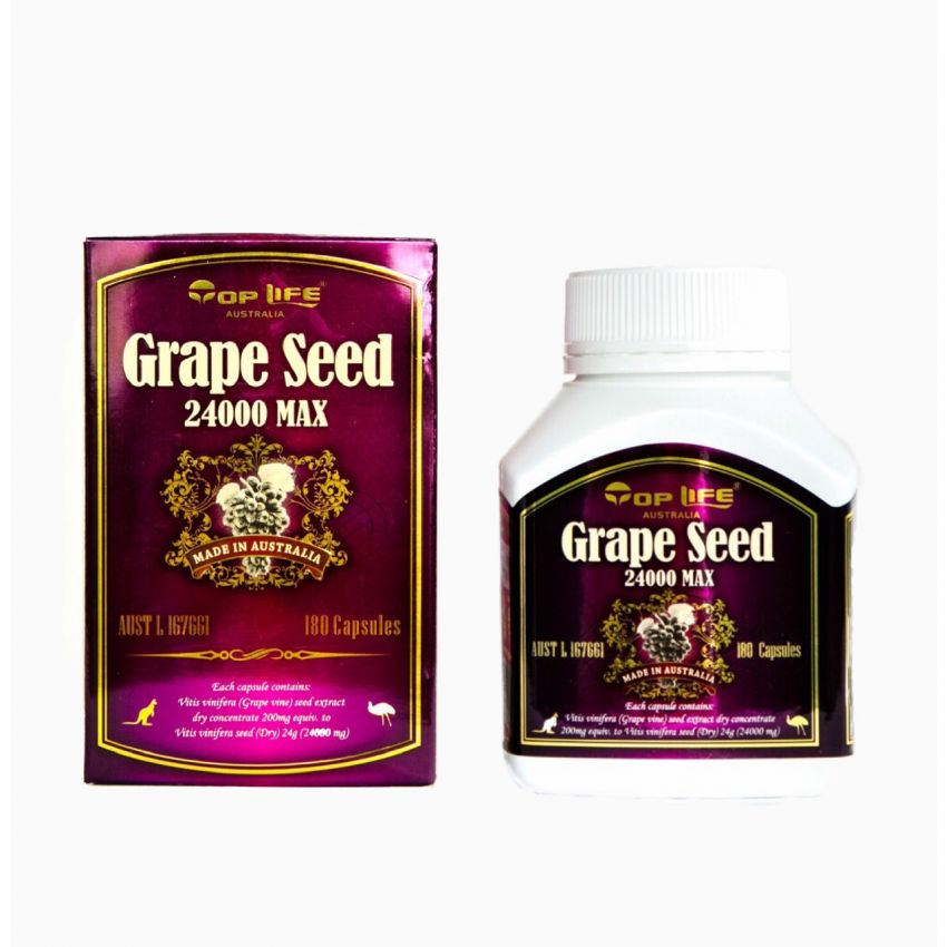 Top Life Grape Seed 24,000 mg. MAX (180 เม็ด)