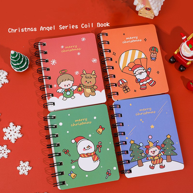 🌈สมุดสันห่วง🌈🎄10.5x8.5 cm 80 หน้า📌เลือกลาย เล่มละ 10 บาท✔️พร้อมส่ง Ohwowshop เครื่องเขียน กระดาษ christmas