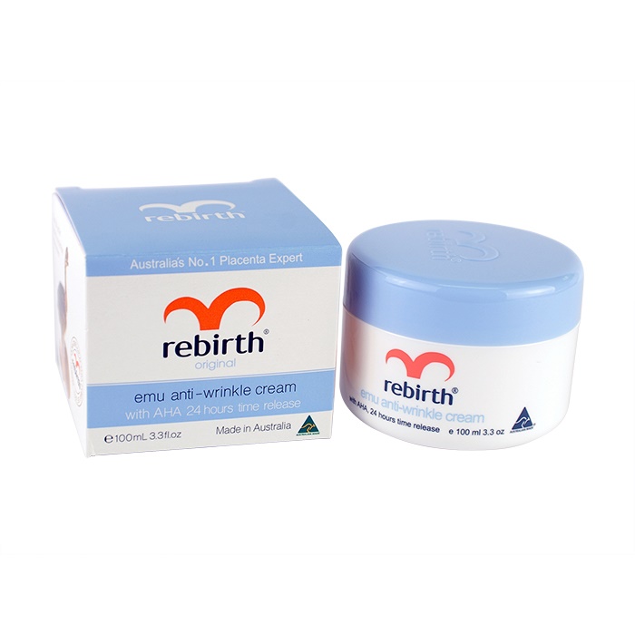 Rebirth Emu Anti-Wrinkle Cream with AHA 24 Hours Time Release 100 ml.