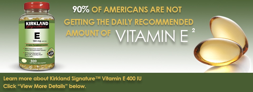 Kirkland Signature Vitamin E 400 I.U (500 Softgels)
