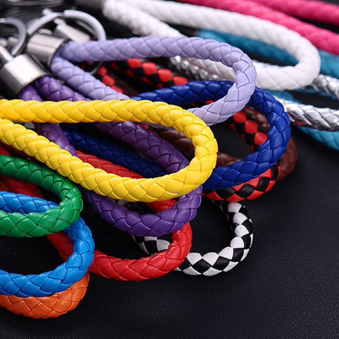 พวงกุญแจสายหนังถัก!! แบบเชือกหนังถัก พวงกุญแจเชือกหนังถักทอ📌เลือกสี แฮนด์เมดถักเชือก สุดเทห์