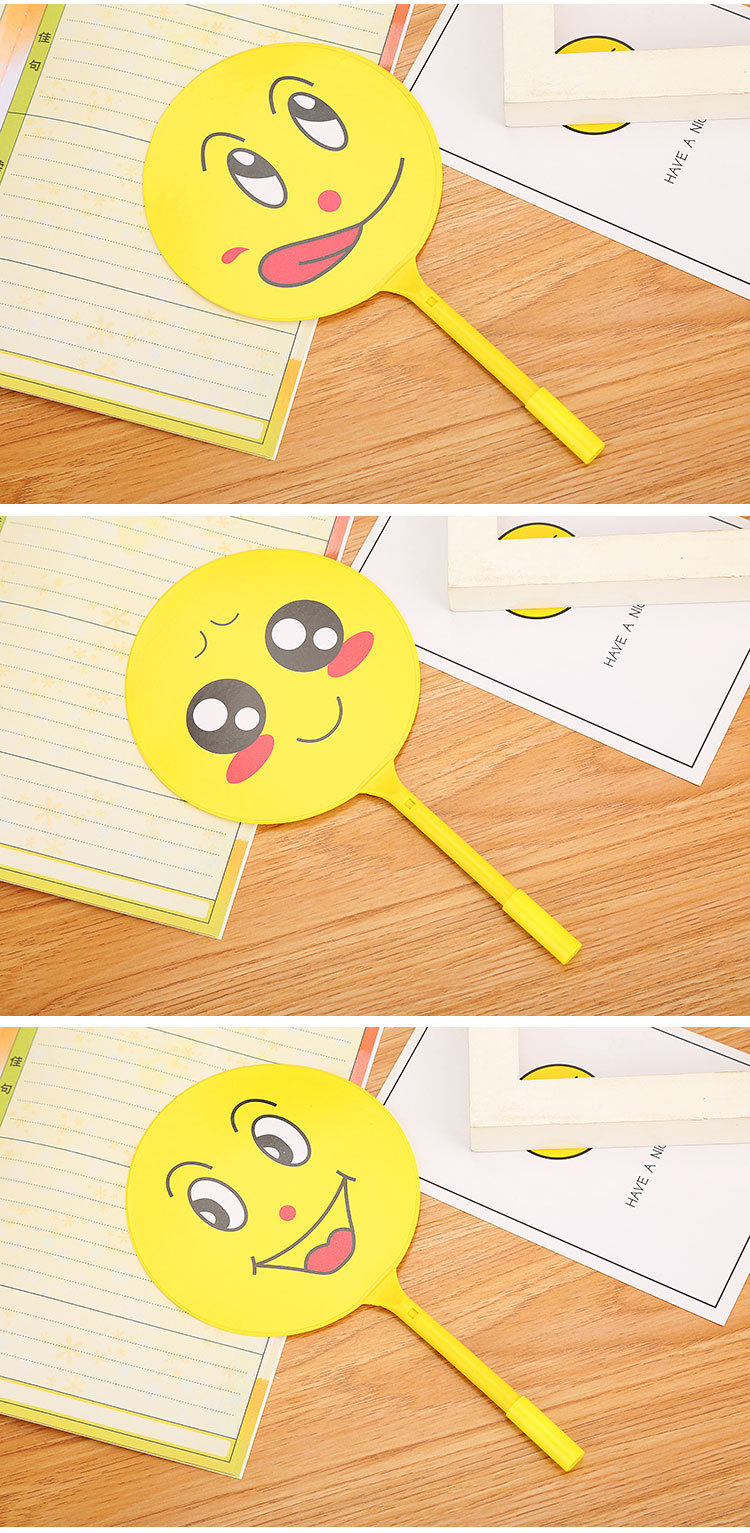 😎ปากกาพัดลูกลื่น😎ลายการ์ตูน หน้าอารมณ์อิโมจิ ไส้สีน้ำเงิน 0.5 ราคา 4 บาท/ด้าม✅พร้อมส่ง Ohwowshop ปากกา เครื่องเขียน ลูกลื่น