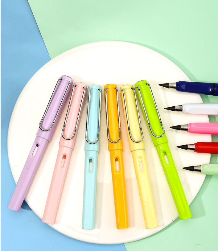 🌈ชุดดินสอสี ไม่จํากัด 12แท่ง12สี‼️มียางลบในตัว ดินสอนิรันดร์ไร้หมึกสี✅พร้อมส่งในไทย เครื่องเขียนน่ารัก อุปกรณ์เรียน