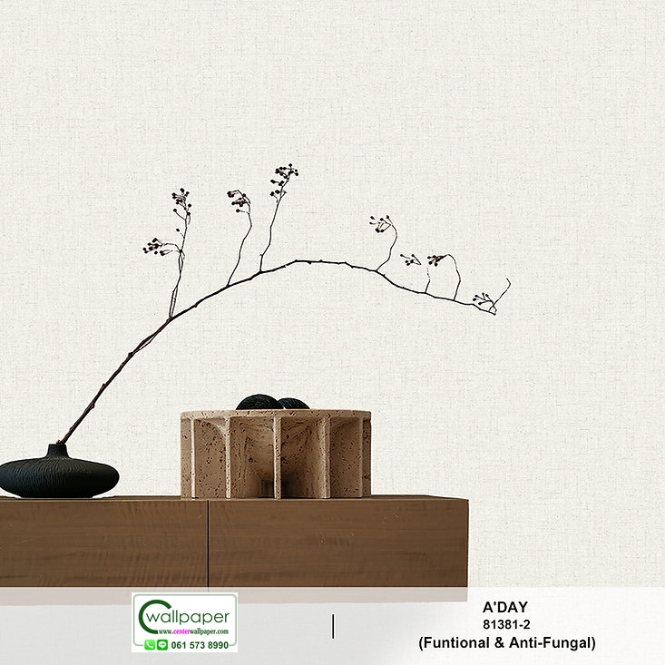 วอลเปเปอร์ สีเทาอ่อน No.81381-2