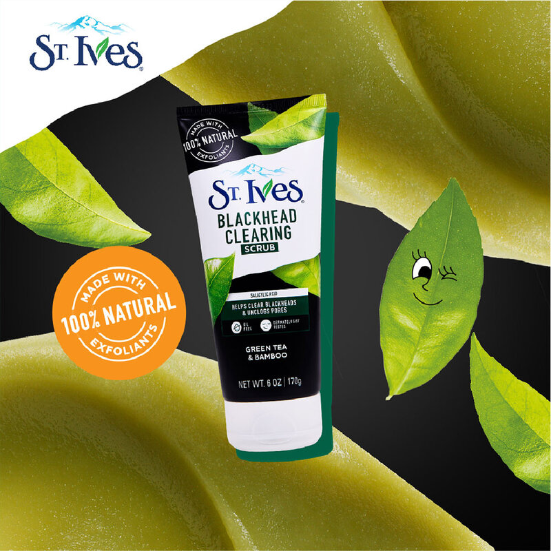 St. Ives Blackhead Clearing Face Scrub Green Tea 170 g.