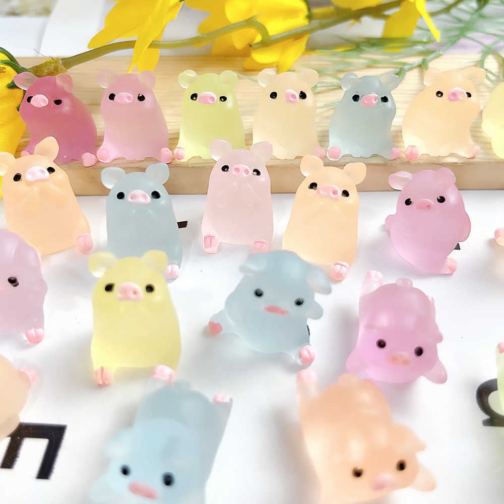 🐷ตุ๊กตาเรืองแสงจิ๋ว🦆⭐ของตกแต่ง งานDIY ขนาดเล็ก📌พร้อมส่งในไทย ตกแต่งบ้าน ตุ๊กตา