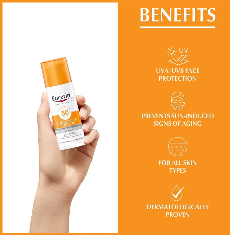 Eucerin Photoaging Control Sun Fluid SPF 50+ 50 ml.