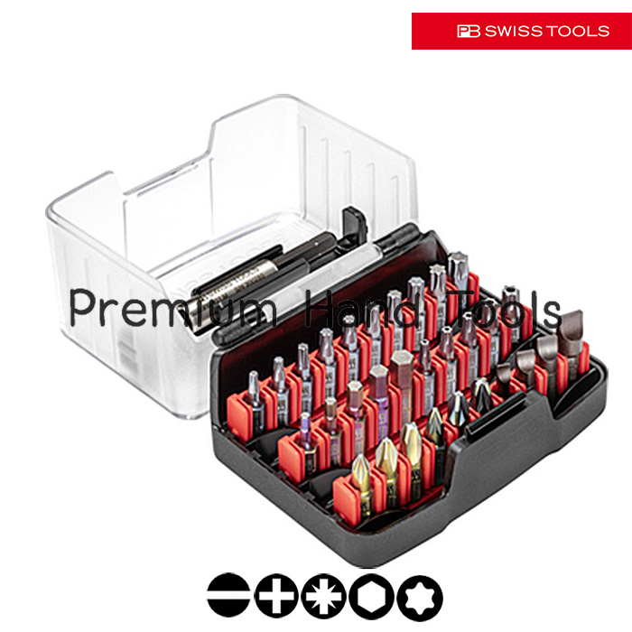 ชุดดอกไขควง PB Swiss Tools *NEW DESIGN* รุ่น PB C6 990/995 แกนสั้นพร้อมข้อต่อ รวมดอกไขควง 30 ดอก