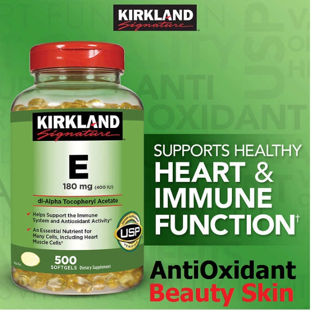 Kirkland Signature Vitamin E 400 I.U (500 Softgels)