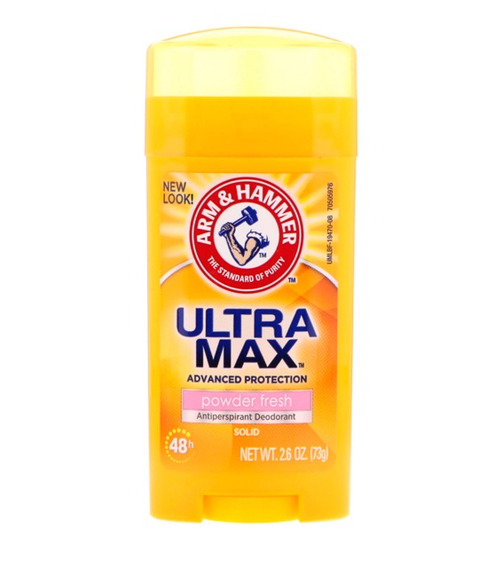Arm & Hammer Ultra Max Solid Antispirant Deodorant 73 g. #Powder Fresh กลิ่นหอมสะอาดเหมือนแป้งเด็ก