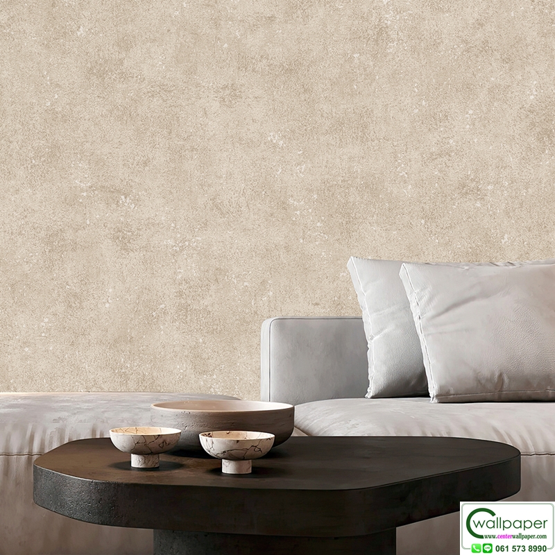 วอลเปเปอร์ลายปูนเปลือย สีน้ำตาล No.52523-6
