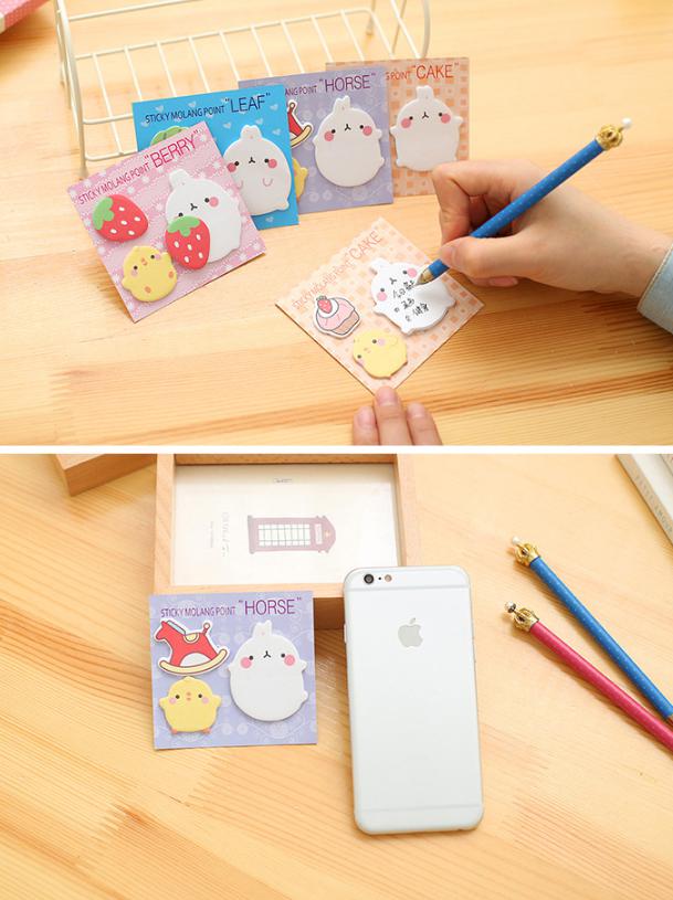 กระดาษบันทึก Molang กับสิ่งของ ชิ้นละ 6 บาท ✔️พร้อมส่ง (🎲สุ่มลาย) Ohwowshop