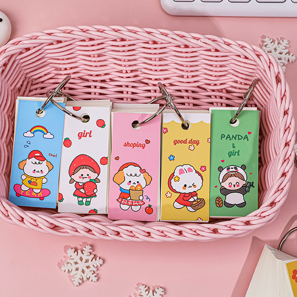 ⭐📚สมุดห่วง Mini การ์ตูน 80 แผ่น 3x6.5ซม 📌คละลายตามแบบ ชิ้นละ 7 บาท ✔️พร้อมส่ง Ohwowshop สมุด เครื่องเขียน