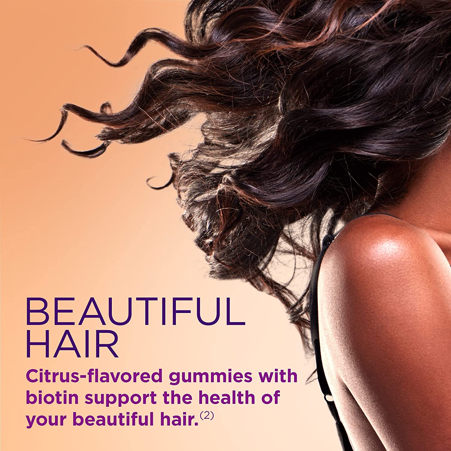 Nature's Bounty Optimal Solutions Hair Skin & Nails with Biotin and Collagen #Tropical Citrus Flavored 80 Gummies