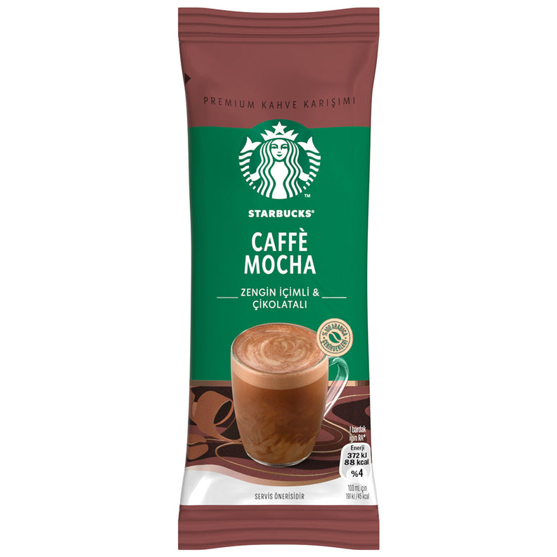 Starbucks Premium Instant Coffee Mixes Caffee Mocha 14 g. x 4 Sticks (1 กล่อง 4 ซอง) Exp. 12/2024