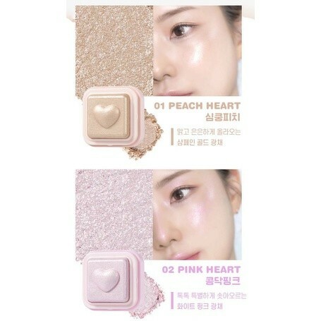 COLORGRAM Milk Bling Heartlighter 2.2 g. #01 Peach Heart สีขาวอมชมพู