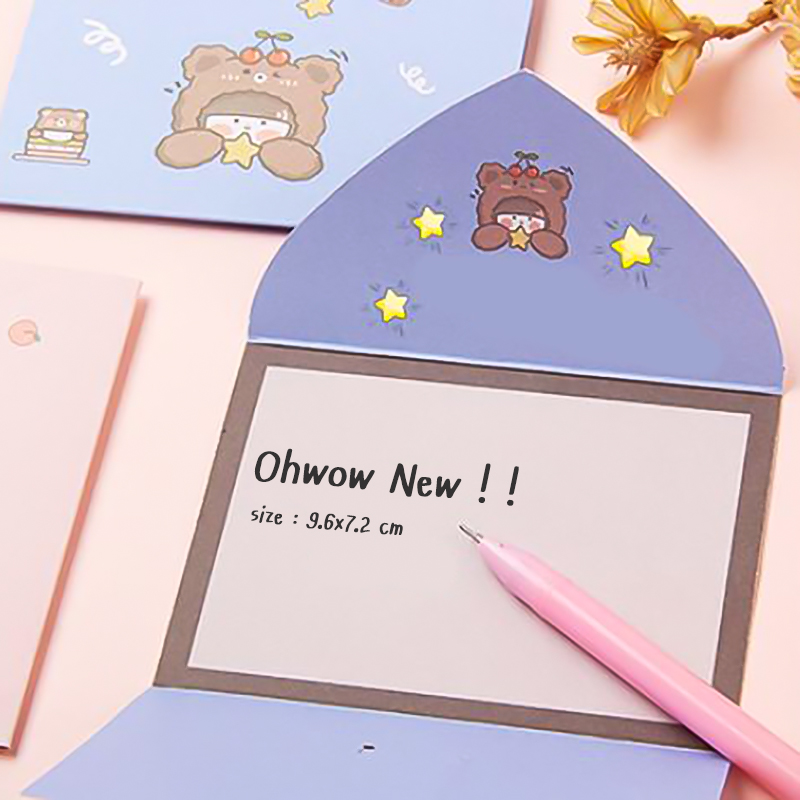 💌การ์ดอวยพรรูปทรงจดหมาย Happy Cartoon 9.6x7.2cm📌เลือดลาย ราคา 3 บาท✔️พร้อมส่ง Ohwowshop จดหมาย การ์ด สวยงาม การ์ดอวยพร