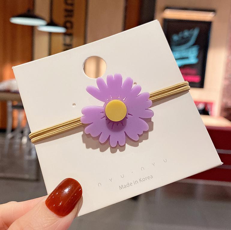 🌈🌼ยางรัดผมดอกเดซี่ยางหลากสี ชิ้นละ 2 บาท( คละสี )✔️พร้อมส่ง Ohwowshop ยางยืด ยางมัดผม ยางยืดรัดผมเกาหลี ยางรัดผม