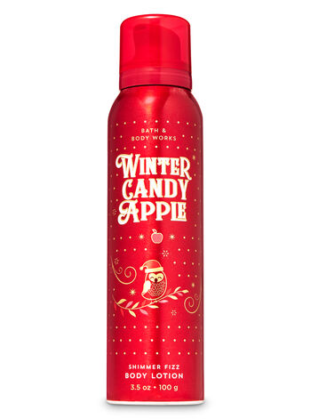 Bath & Body Works Shimmer Fizz Body Lotion Mousse Scintillante 100 g. #Winter Candy Apple