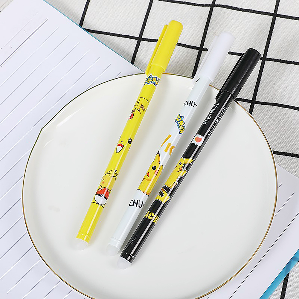 ⚡ปากกาลบได้⚡ลายพิคาชู CHU📌คละลาย⚡ไส้สีดำ 0.5 ราคา 3 บาท/ด้าม✔️พร้อมส่งOhwowshop หลากสี ปากกาลบได้ เครื่องเขียน