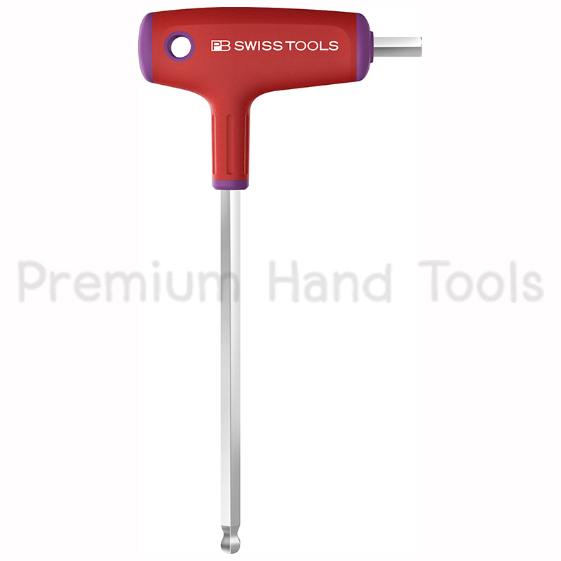 PB Swiss Tools PB 1208 ประแจหกเหลี่ยม หัวบอล หัวตัด ใช้ขันได้ 2 ทาง ด้ามยางตัว T