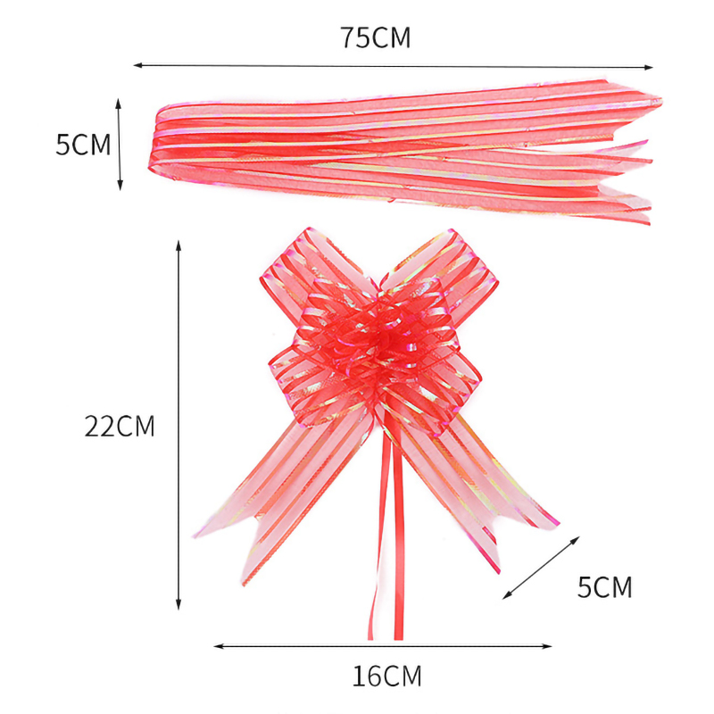 🎁โบว์รูด ริบบิ้นรูด🎀Large size🎉(เงาพิเศษ) 50mm📌สินค้าเลือกสี✔️พร้อมส่งในไทย โบว์ติดของขวัญ DIY