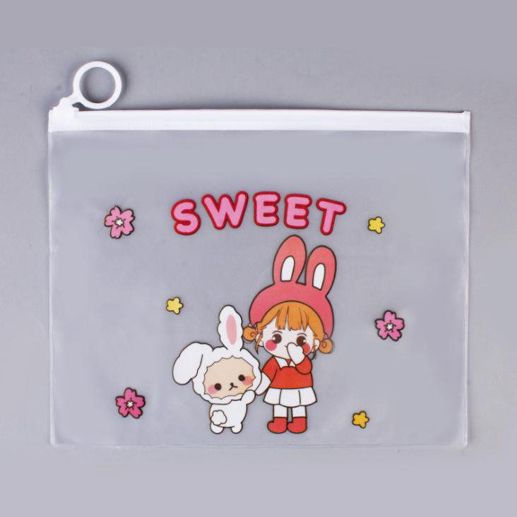 ⭐กระเป๋าใส่เครื่องเขียน A5 สาวน้อยและเพื่อนกระต่าย 21x17 ราคา 5 บาท📌เลือกลาย ✔️พร้อมส่ง Ohwowshop ซองใส่เครื่องเขียน ซอง เครื่องเขียน