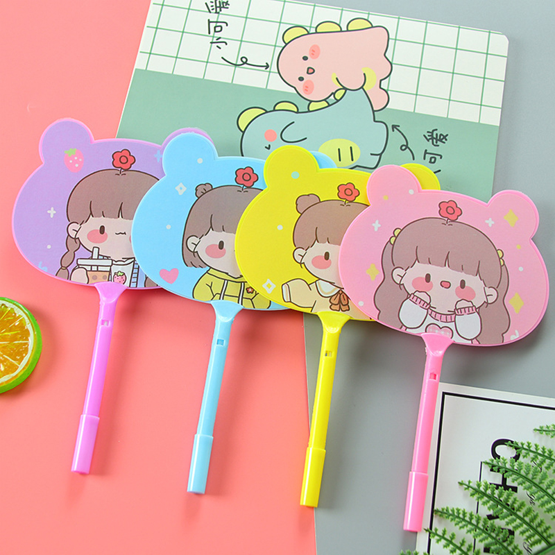 🌈🌸ปากกาพัดลูกลื่นรูปทรง🌸🌈ลายเด็กน้อยหลากสี ไส้สีน้ำเงิน 0.5 ราคา 3 บาท/ด้าม✅พร้อมส่ง Ohwowshop ปากกา เครื่องเขียน ลูกลื่น