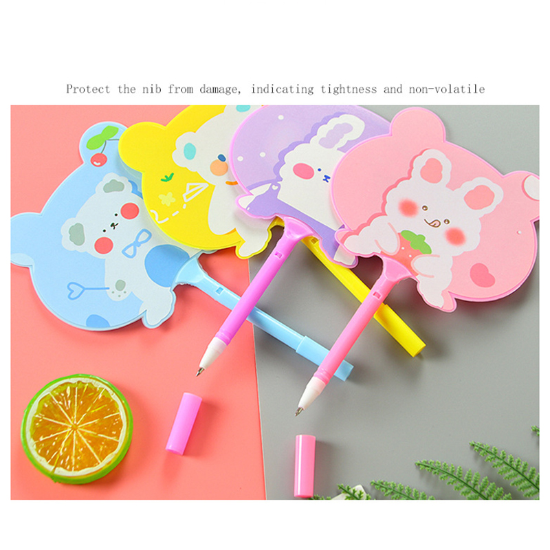 🌈🐻ปากกาพัดลูกลื่นรูปทรง🐻🌈ลายสัตว์หลากสี ไส้สีน้ำเงิน 0.5 ราคา 4 บาท/ด้าม✅พร้อมส่ง Ohwowshop ปากกา เครื่องเขียน ลูกลื่น