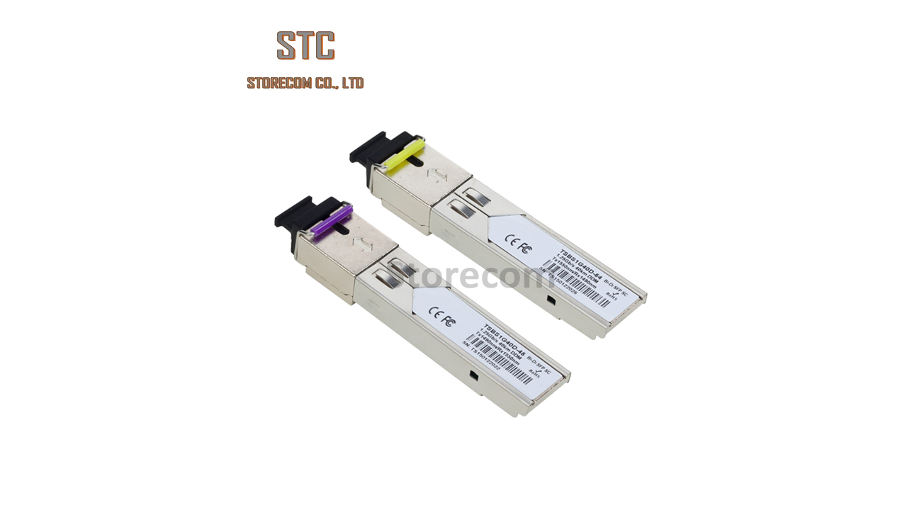 SFP Transceiver BiDi 1.25Gb/s EX 40km Tx1310/1550nm SC SM (A,B)