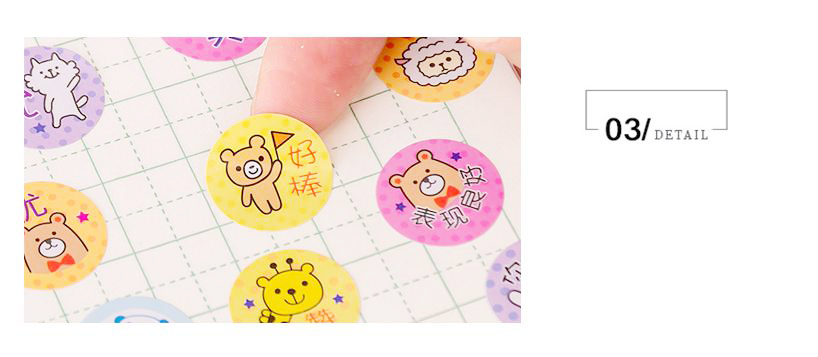 ⭐สติกเกอร์วงกลมลายการ์ตูน 4 แถว⭐เสริมทักษะ(เลือกแบบสินค้า)แผ่นละ 1 บาท✔️พร้อมส่ง Ohwowshop สติ๊กเกอร์ สวยงาม ราคาถูก เครื่องเขียน