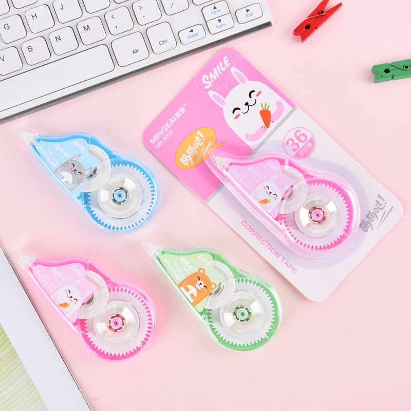 🌈⭐เทปลบคำผิด⭐🌈ลายการ์ตูน cute smile เบอร์ 36📌สุ่มลาย ชิ้นละ 9 บาท✔️พร้อมส่งOhwowshop เครื่องเขียน ลบได้