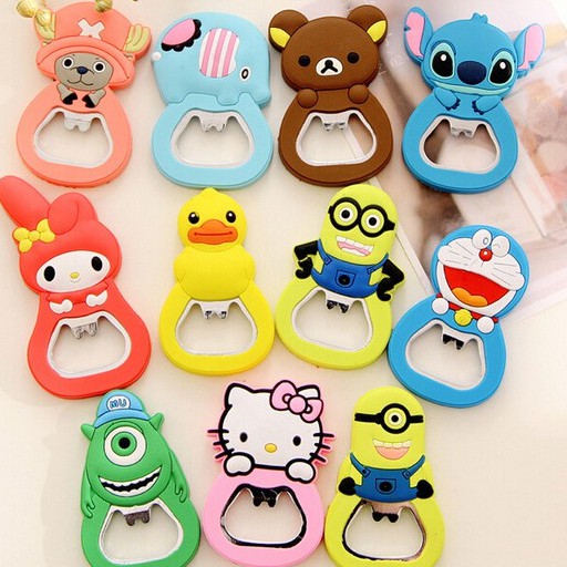 ⭐ที่เปิดฝาขวด⭐แม่เหล็กลายการ์ตูนหลากสี 🎲(สุ่มลาย) ชิ้นละ 5 บาท ✅พร้อมส่ง Ohwowshop แม่เหล็ก เปิดขวด เครื่องครัว